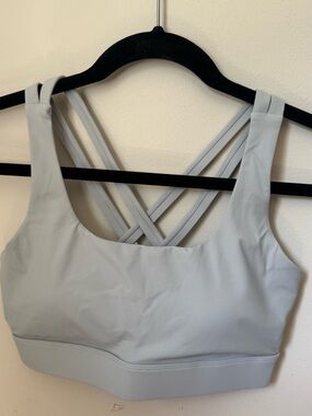 Light Gray Strappy Sports Bra - Women's Intimates